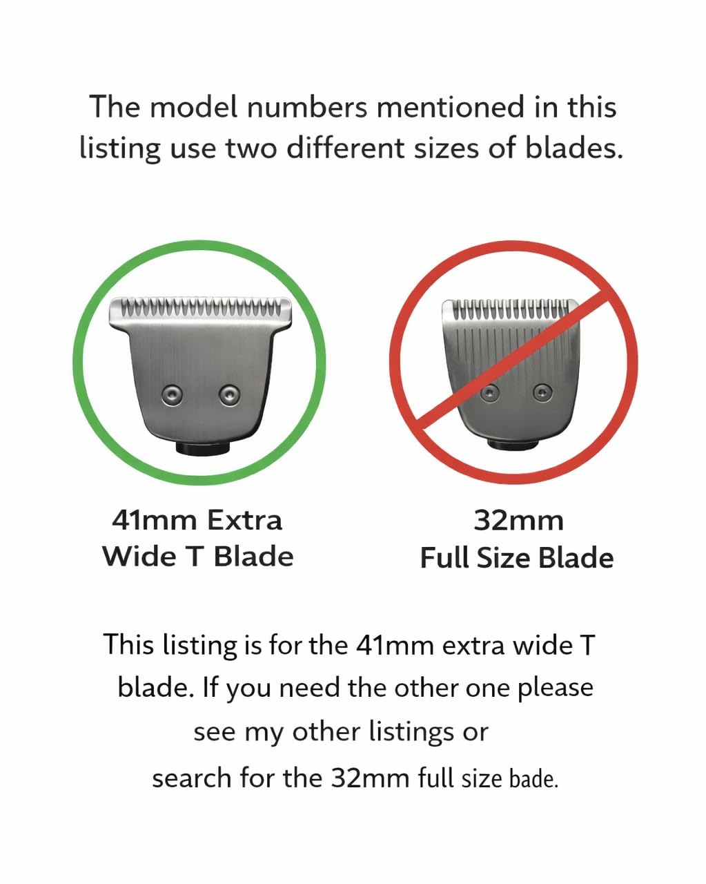Replacement Extra Wide 41mm T Blade for Philips Norelco Multigroom Trimmer