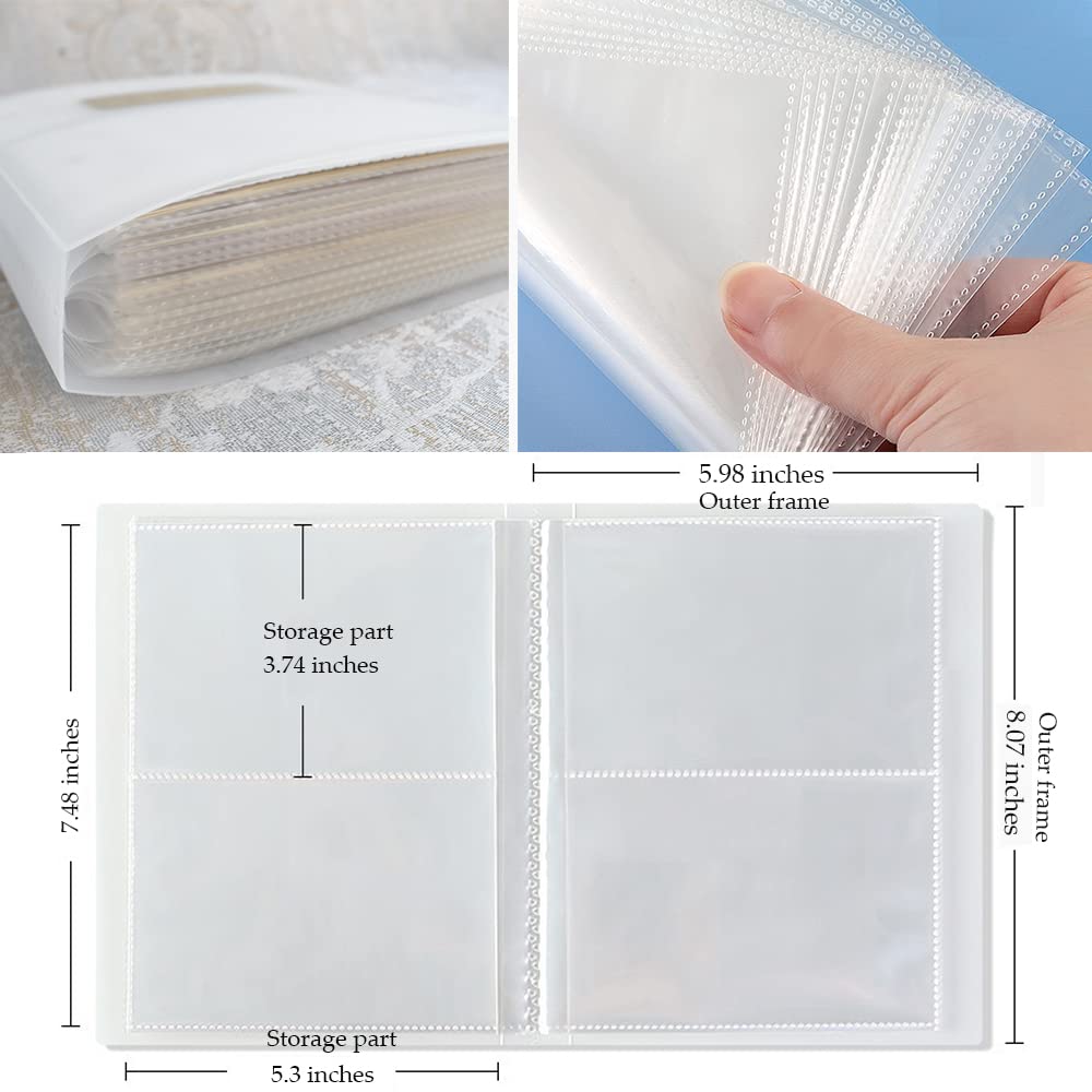 Zoance 2 Pack(160 Sheets) Nail Art Sticker Storage Book Collecting Album, Plastic Nail Decals Showing Storage Holder Photo Organizer for DIY Nail Art Design Tools, 2 Pcs Nail Stickers Included