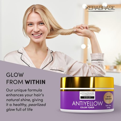 Antiyellow - Neutralizing Treatment for Brassy Tones | Enhances Cool Blonde & Hydrates Color-Treated Hair