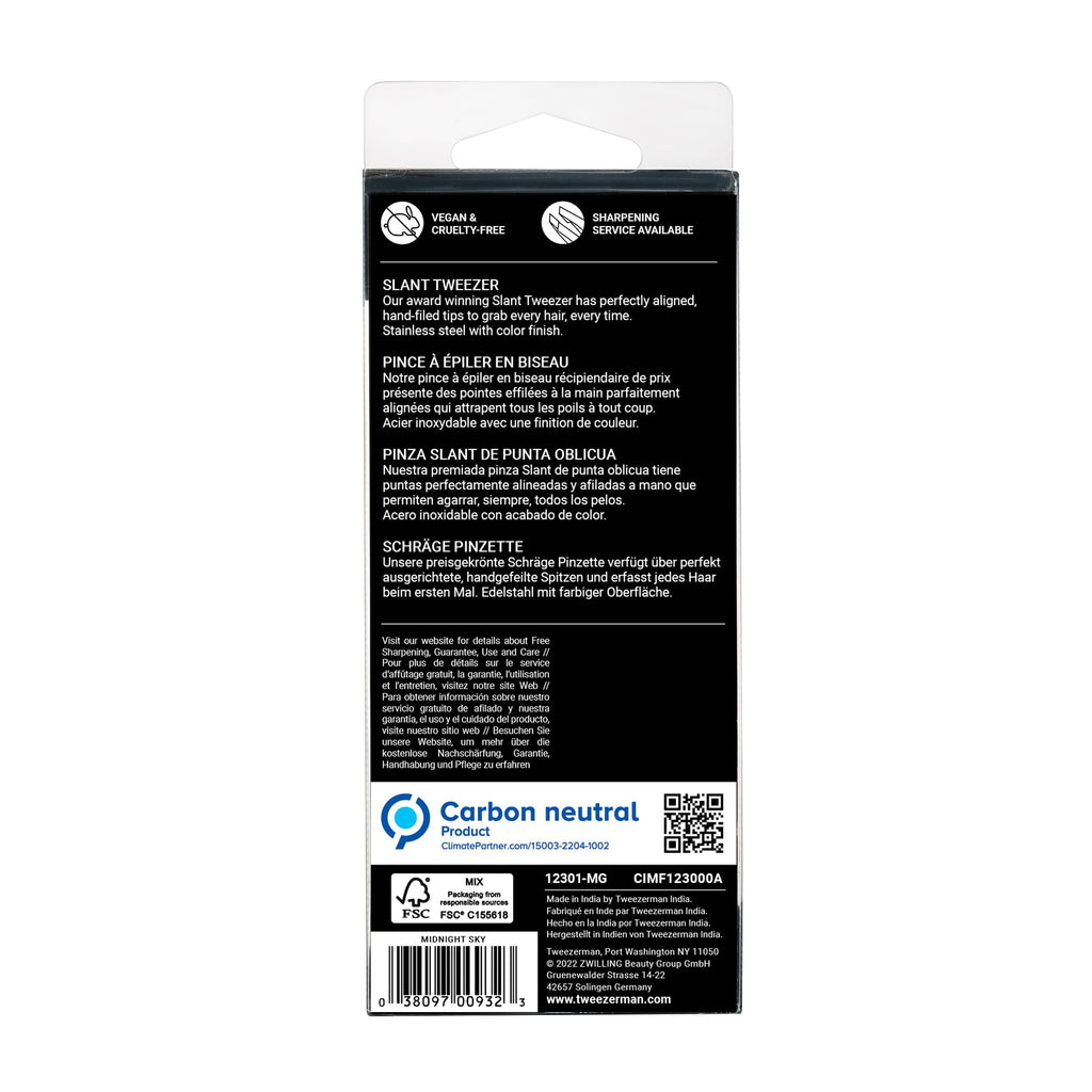 Tweezerman Slant Tweezer – Tweezerman Tweezers for Eyebrows Midnight