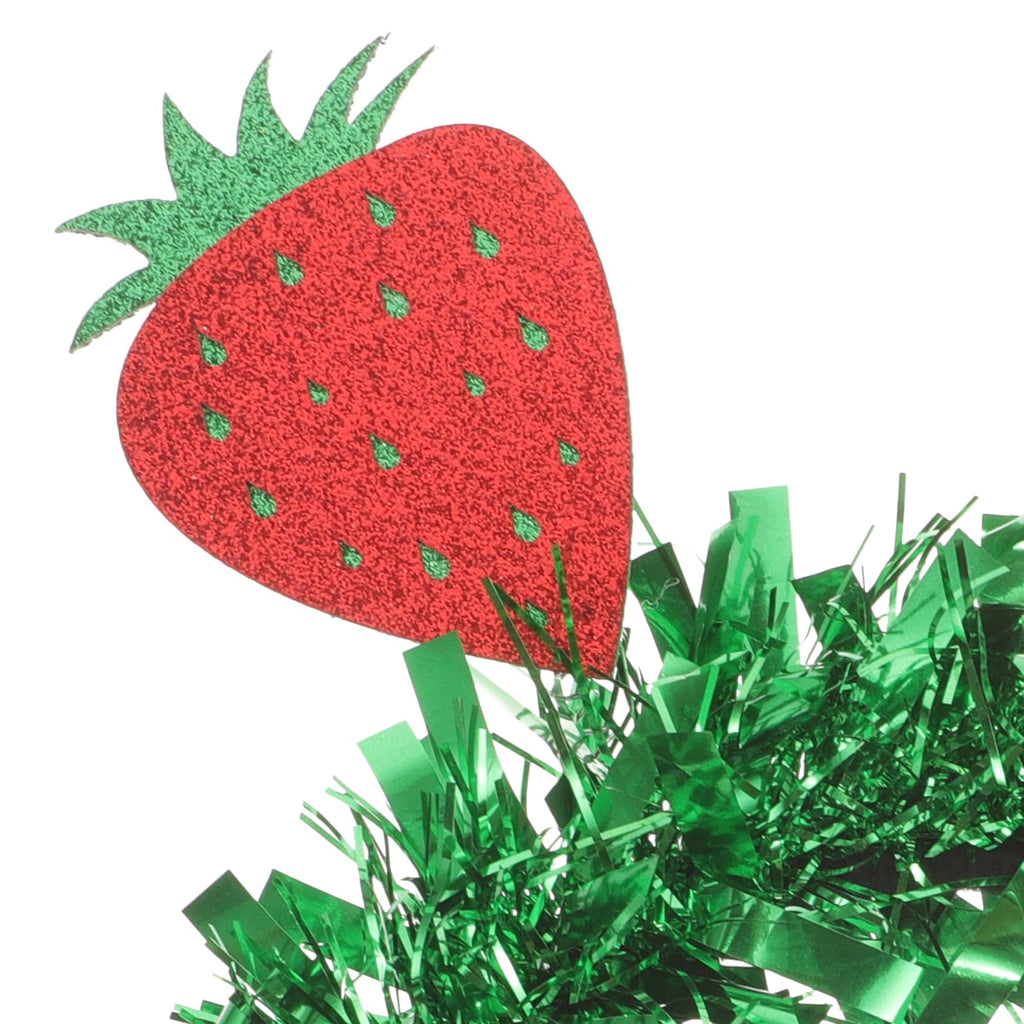 Women Girl Strawberry Headbands Glitter Tinsel Fruit Headband Valentines Easter Party Boppers Hair Accessories 7.87 x 9.44 x 1.96 inch
