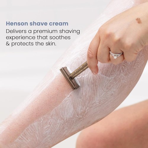 Henson Shaving Shave Cream - Gentle Formula for Sensitive Skin | Rich Lather & Protection - 3.4 fl oz