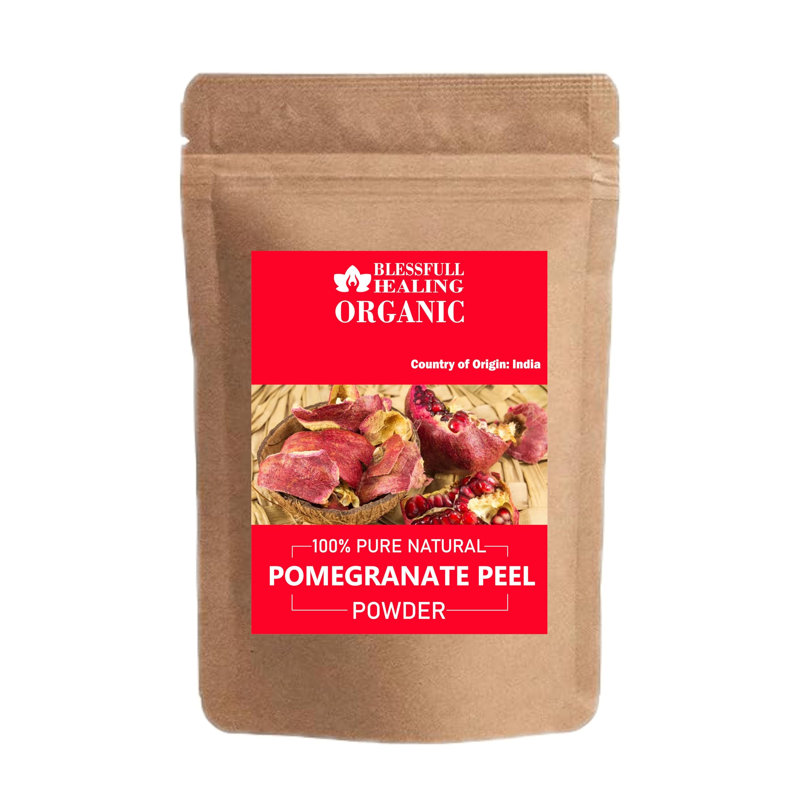 Blessfull Healing Organic Pomegranate Peel Powder 100% Pure Natural 200 Gram / 7.05 oz