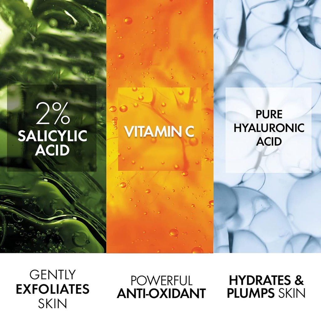 VICHY Normaderm Daily Acne Face Wash - Salicylic Acid Cleanser for Oily Skin | Clears Clogged Pores