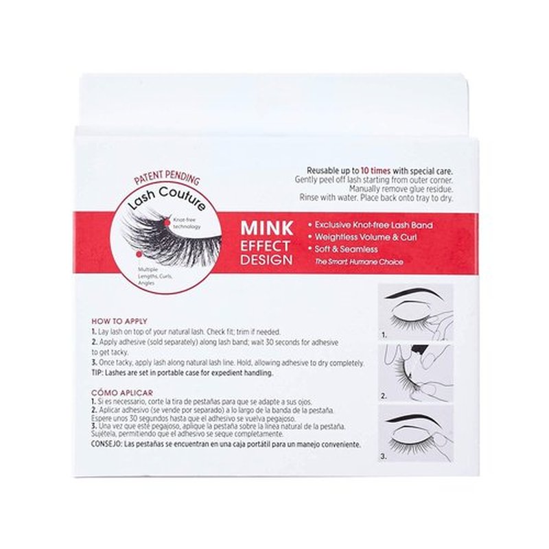 KISS Faux Mink, False Eyelashes, 'Muse', 14mm, Includes 2 Pairs Of Lashes, Easy to Apply, Reusable Lash Clusters