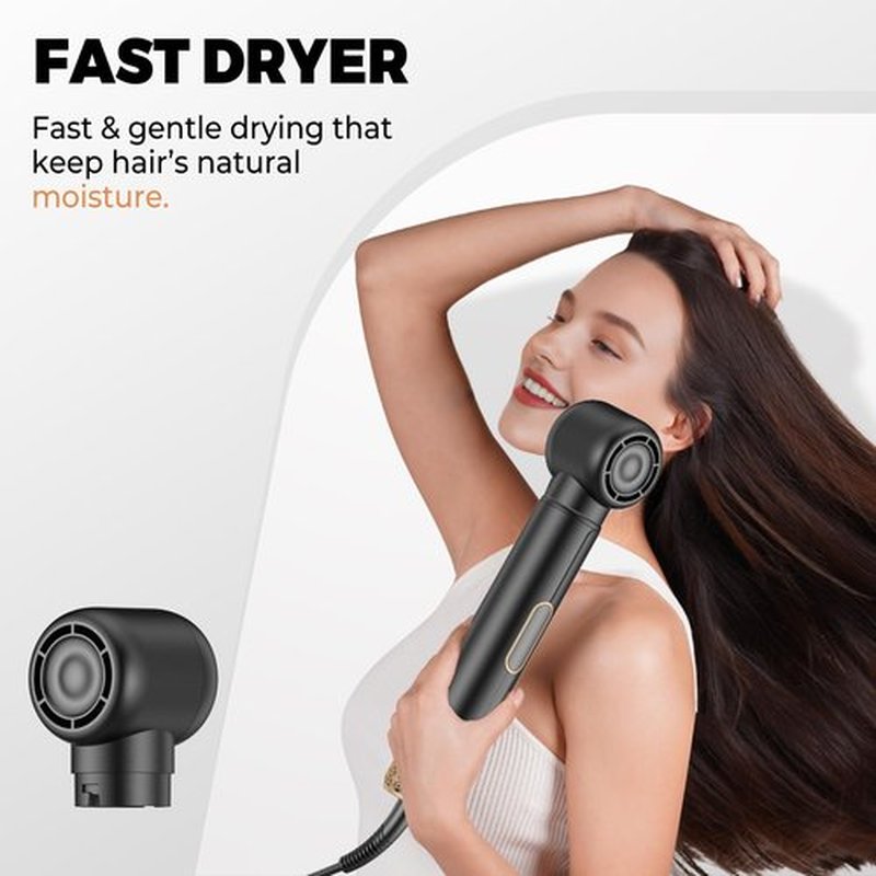 5 in ONE Blow Dryer Brush, Upgrade Hair Dryer Brush Air Curling Wrap Styler, Ionic Round Brush Blow Dryer for Women, Hot Air Brush Hair Styling Tools 100-120V