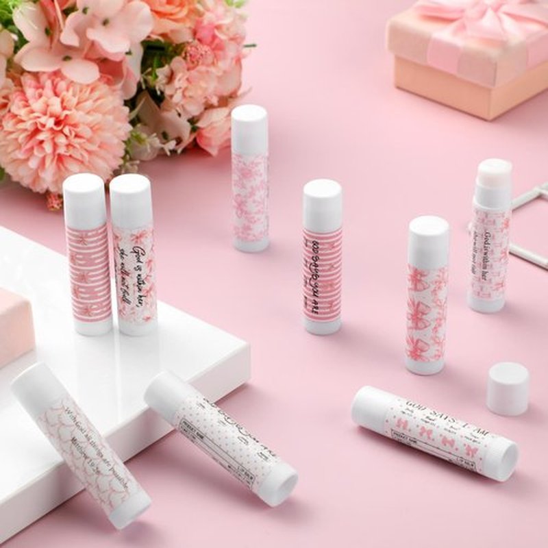 Dansib 50 Pack Christian Lip Balm Bulk Bible Verses Lip Balm Scripture Christian Gifts for Women Men Faith Religious Church Party Favor Inspirational Gift for Staff Employee Coworkers