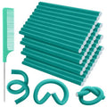 40PCS Flexible Curling Rods Set - No Heat Hair Rollers for Short & Long Hair, Twist Foam Rollers with Comb (Colors Random)