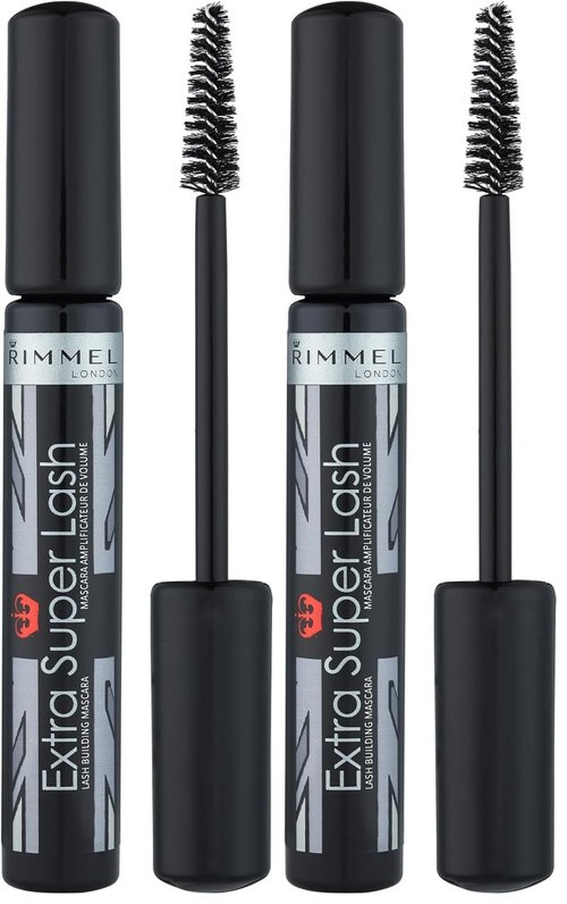Rimmel Extra Super Lash Mascara, Black, 0.27 Fluid Ounce (Pack of 2)