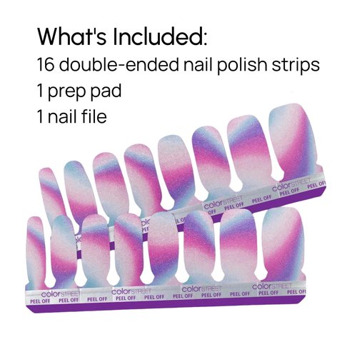 Color Street Wander Luster Shimmer Design Nail Strips