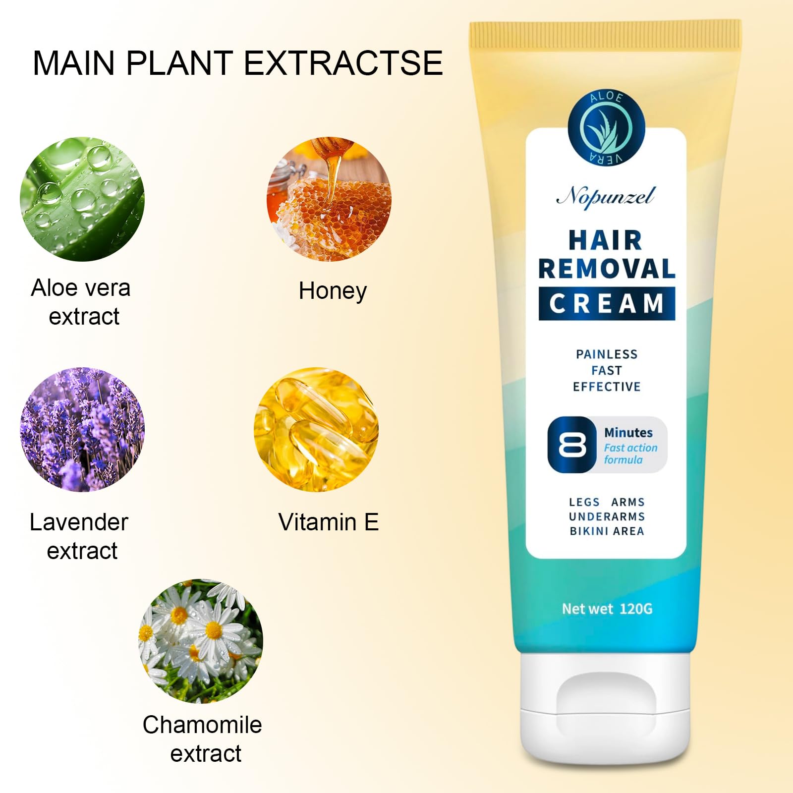 FAIRY SECRET Hair Removal Cream for Men & Women - Sensitive Skin Formula with Aloe Vera & Licorice Extract, Soothes & Hydrates, Fit for All Skin Types