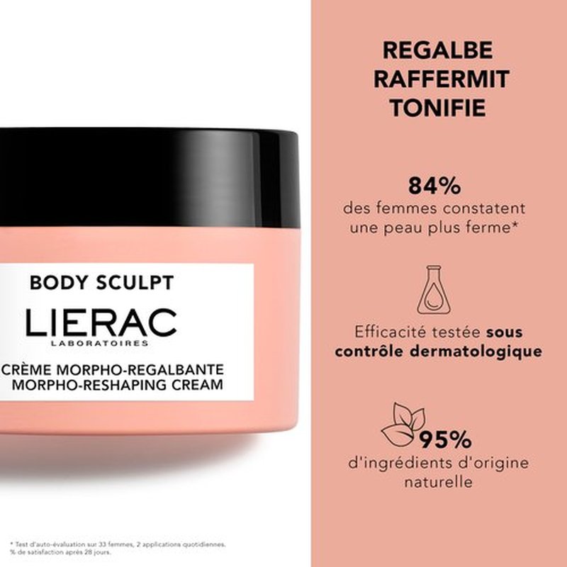 Lierac Body Sculpt Morpho-Reshaping Cream - Firming, Tightening & Toning Body Cream with Silicium Extract Ideal for All Skin Types - 200ml
