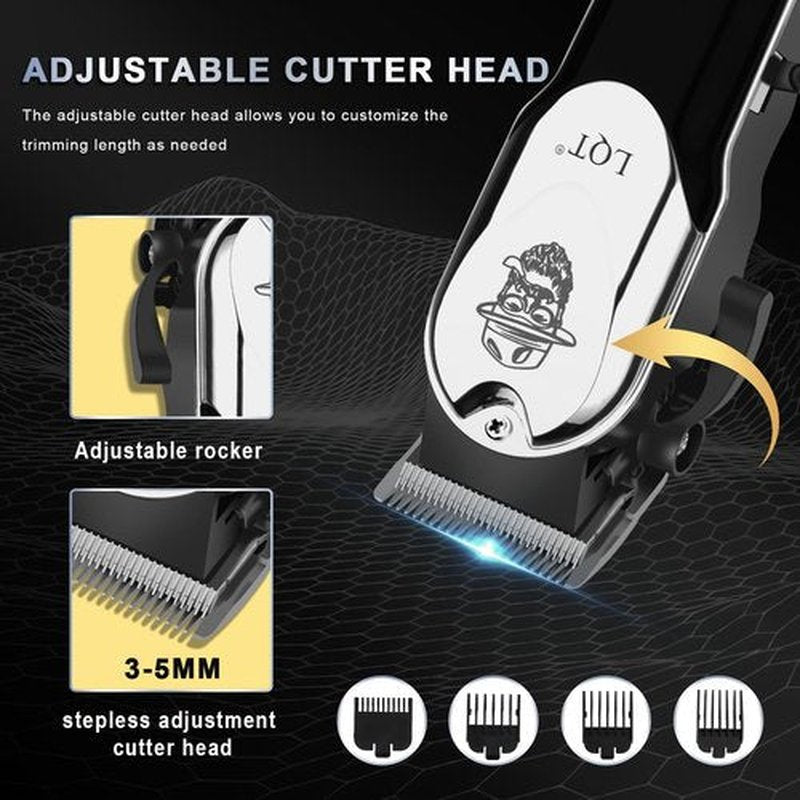 LQT Professional Cordless Hair Clippers for Men - LED Display Hair Trimmer & Beard Trimmer Kit, Rechargeable Hair Cutting Machine with Precision Blades, Gifts for Dad Father's Day, Christmas