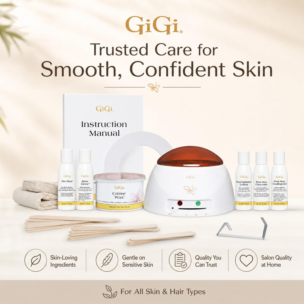 GiGi Creme Wax Hair Removal Waxing Kit, Wax Warmer for Face, Body & Eyebrow