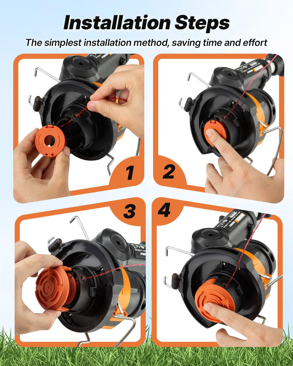Eventronic 15 Pack (WA0010) Trimmer Line Spool for Worx Weed Eater