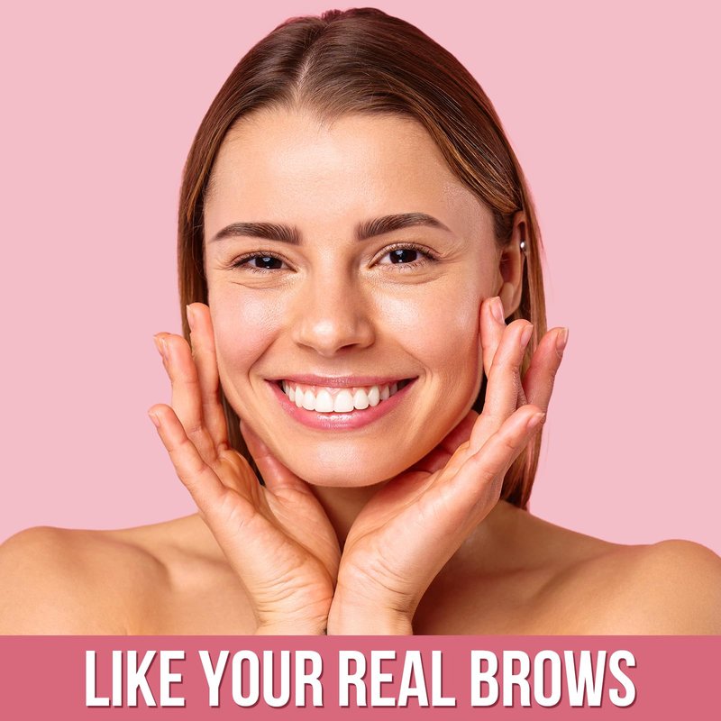 Vevivia Beauty Eyebrow Pen - Microblading eyebrow pencil with Micro-Fork Tip & Precision Tip for Natural Brows, Eyebrow Pencils for Women, Dual-Ended Brow Brush, Waterproof, Light Brown