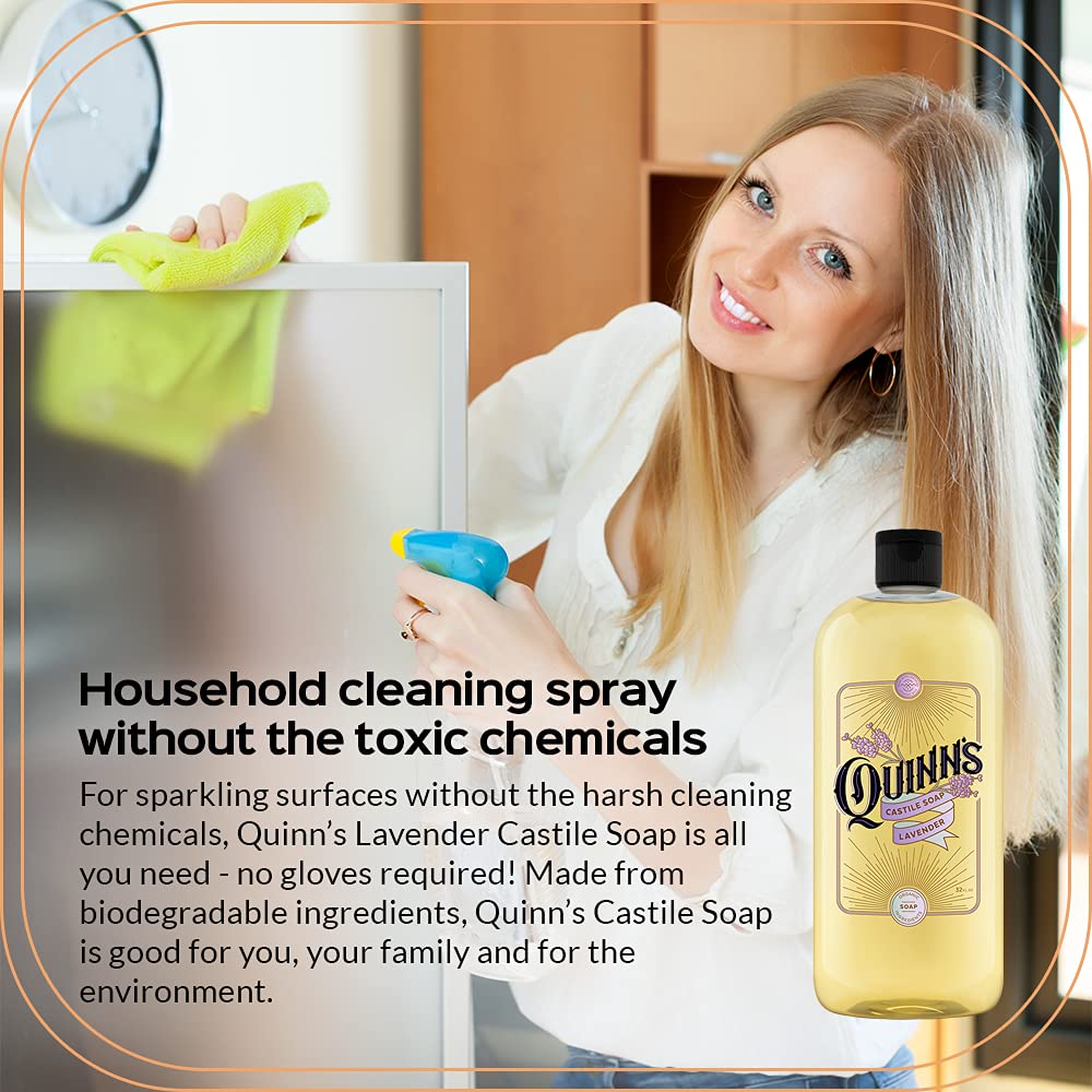 Quinn's Pure Castile Organic Liquid Soap, 32 ounce (Lavender)