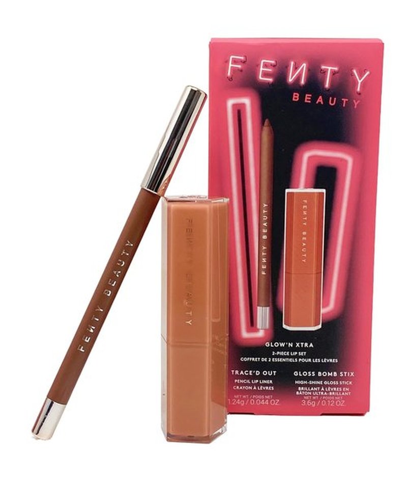 FENTY BEAUTY Glow'N Xtra Lip Set - Lip Liner & Gloss Bomb Stix in Extra Thigh & Fenty Glow