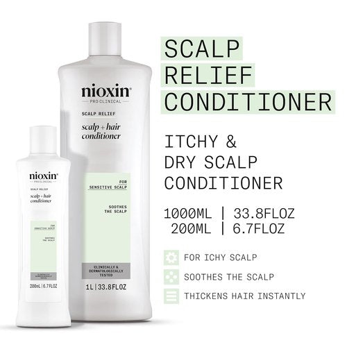 Nioxin Scalp Relief Hair Conditioner - Soothes & Hydrates Sensitive Scalps | Enriched with Aloe Vera & Vitamin E