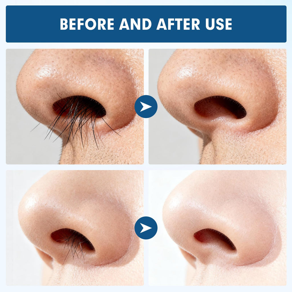 CNTVO 10 Pcs Nasal Hair Cutter, 2-in-1 Double Sided Nose Hair Trimmer, 360° Rotating Manual Nose Hair Trimmer for Men and Women, Portable Professional Nasal Remover for Home Travel Essentials