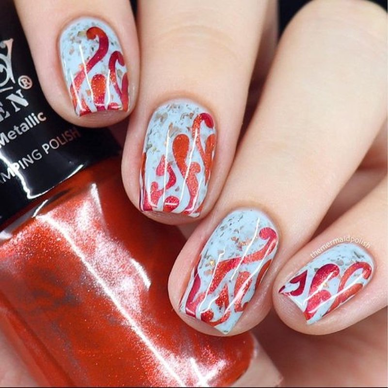 PUEEN Rocking Metallic Stamping Nail Polish Nail Art Color - Set of 6 Metallic Colors - 12ml each - BH000994