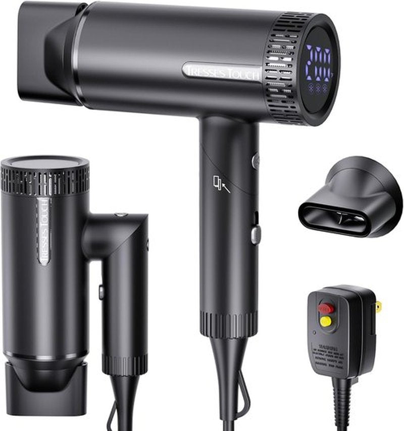 Skiennix Hair Dryer - High-Speed Ionic Blow Dryer with 1600 Watt Motor | Lightweight & Foldable for Travel