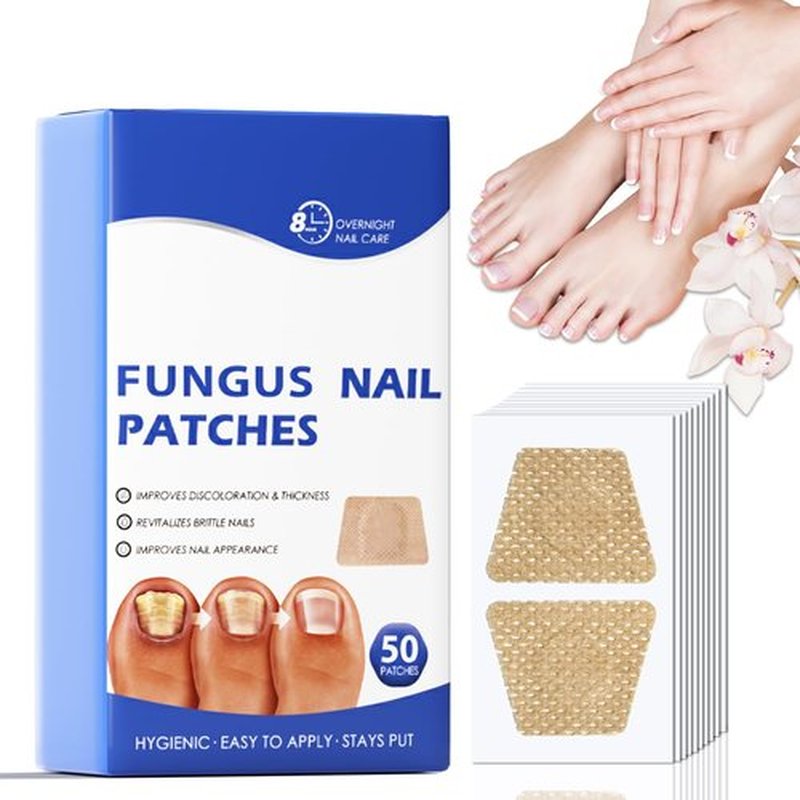 Regine Switzerland Toenail Fungus Treatment - 50 Extra Strength Hydrogel Nail Patches for Overnight Repair