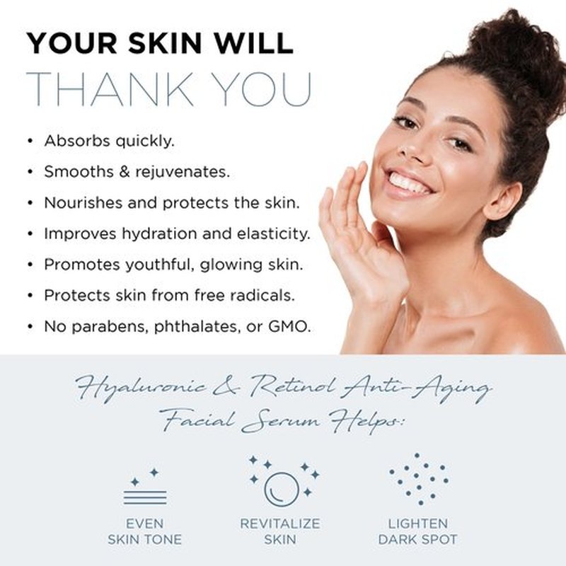Azure Cosmetics Hyaluronic Acid Serum For Face - Ultra Hydrating, Dermatologist Tested, Anti-Aging Moisturizer for Dark Spots, Fine Lines & Wrinkles - Vegan, Clean Beauty, Korean Skin Care - 2 Pack
