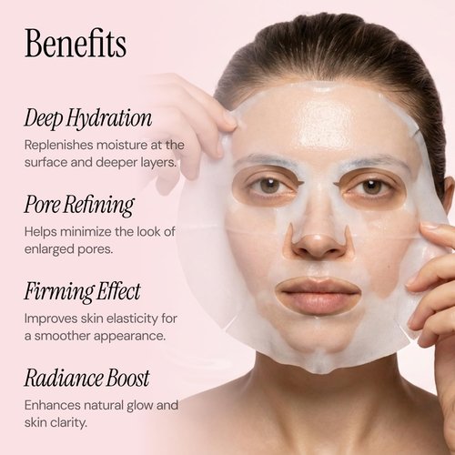 Trancend™ Real Deep Collagen Face Mask for Korean Skin Care – Hydrogel Sheet Mask, Overnight Hydrating Mask for Pore Minimizing, Elasticity & Firming, Bio Collagen Treatment - 39G (4 Count)