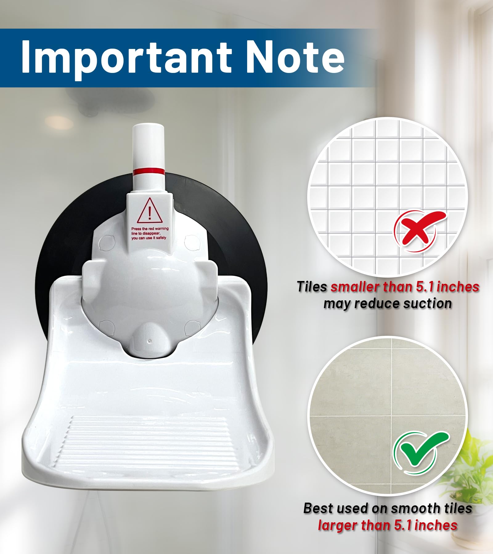 Shower Foot Rest for Shaving Legs, Anti-Slip Suction Cup Bathroom Step
