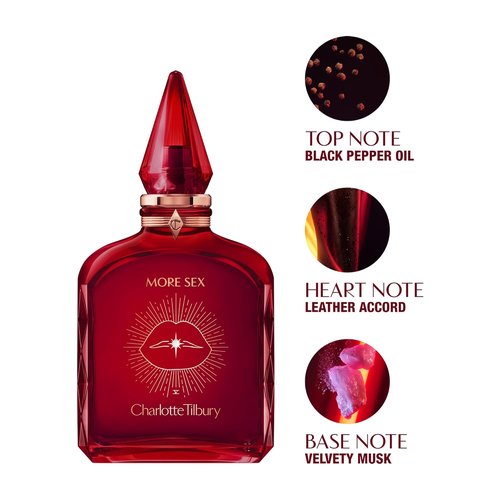 Charlotte Tilbury More Sex Eau De Parfum - Pheromone-Infused Sandalwood Fragrance | Long-Lasting Scent with Black Pepper & Musk Notes