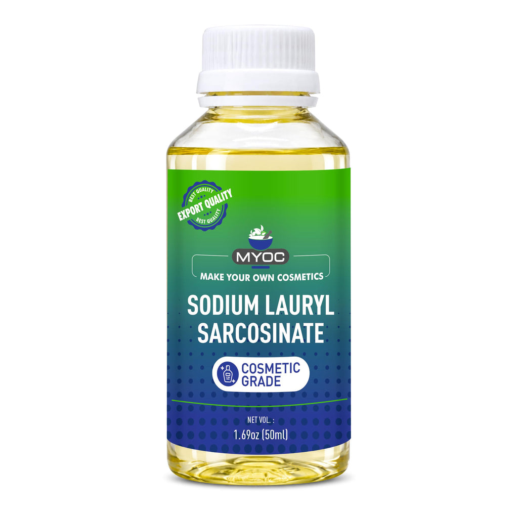 MYOC Sodium Lauryl Sarcosinate (50 ml / 1.69 fl oz) - Cosmetic Grade Mild Surfactant for Shampoos Face Wash Body Wash Cleansers & DIY Formulations