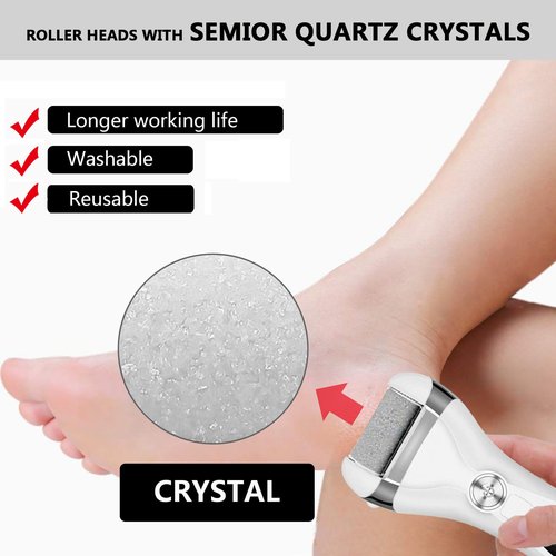 6 Pack Replacement Coarse Roller Head for Electric Foot File, Refill Rollers for Callus Remover Feet Pedicure Kit/Tools (6pcs Tough Coarse)