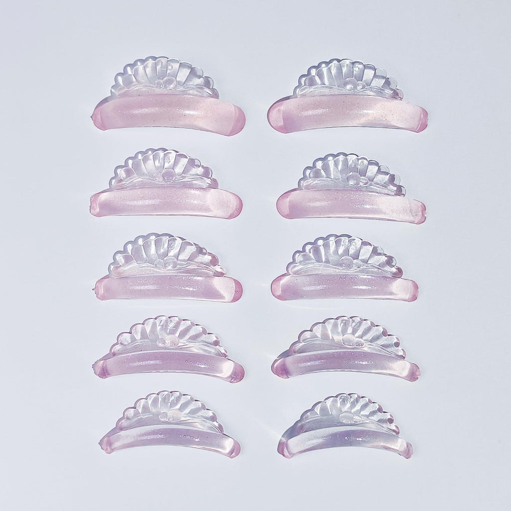 Libeauty Lash Lift Pads 10 Pcs/5 Sizes New Shell Shape Lash Lift Rods Reusable Silicon Lash Lift Shields DIY Use at Home or Salon Eyelash Lift Tools