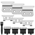 3 Pack T Blade fits for Andis T Outliners Trimmer, Andis GTX Trimmer, Replacement Blade Compatible with Andis #04710 and Andis #04521 (sliver Steel T Blade + Carbon Steel Blade)