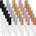 Blulu 30 Pcs 10 ml Lip Gloss Tubes Bulk Empty Refillable Lip Balm Bottle Clear Plastic Gloss Container Reusable Lipstick Bottle with Rubber Insert for Women DIY Lipgloss Cosmetics(5 Colors)