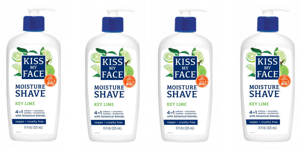 Kiss My Face Moisture Shave Shaving Cream, Key Lime Shaving Soap, 11 oz (pack of 4)