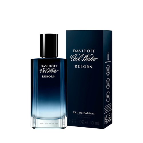 Davidoff Cool Water Reborn Eau de Parfum - Fougère Men's Cologne with Cedarwood & Vetiver - Long-Lasting Fragrance