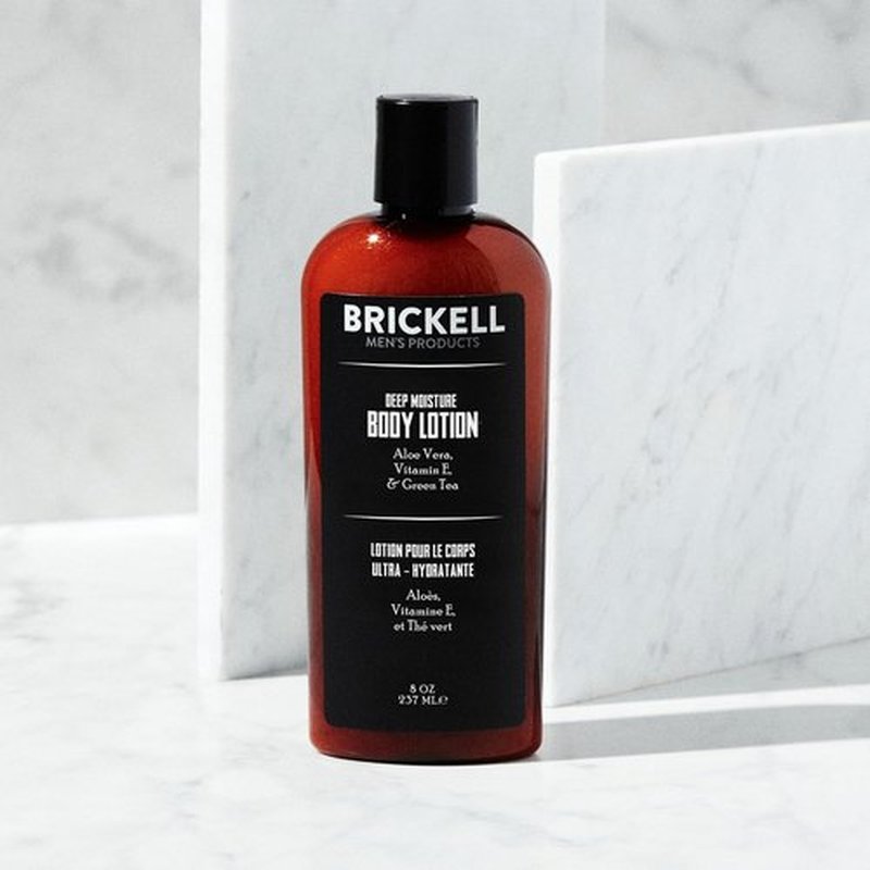 Brickell Men's Deep Moisture Body Lotion - Natural & Organic Hydration for Dry Skin | 8 Ounce Scented