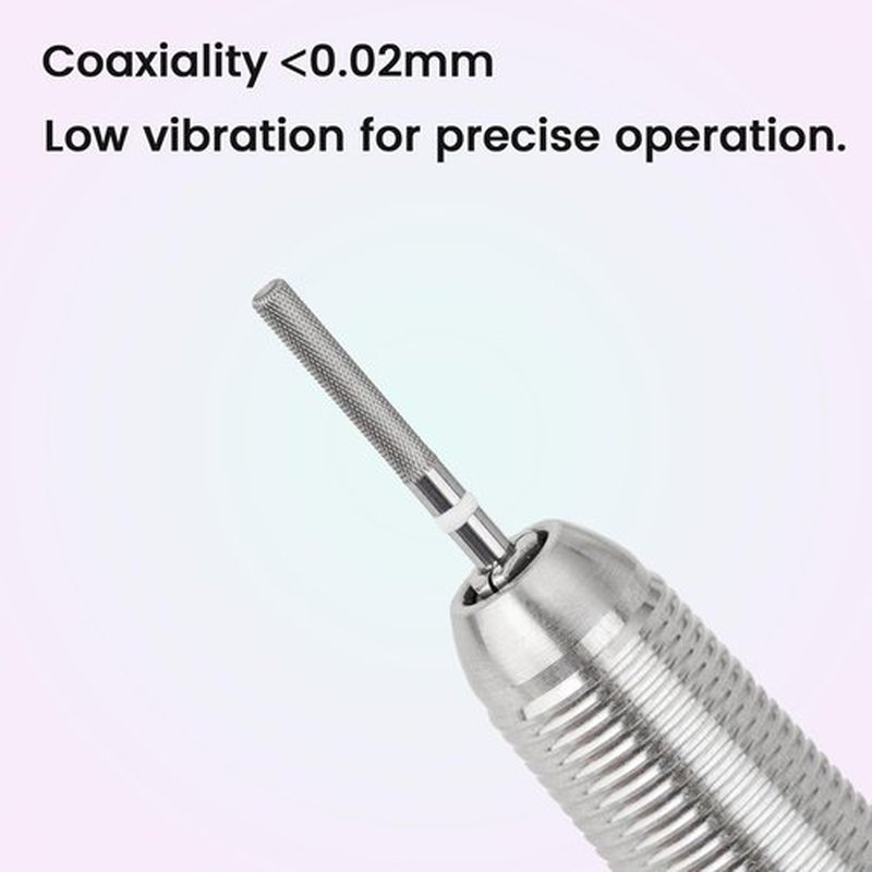 Delanie Carbide Nail Buffer Bit for Nail Drill Professional Nail Tech, R-Cut Head Mini Slender Barrel Bit for Preparing Nail Surface and Cuticle Work, 3/32", 3X Fine Grit