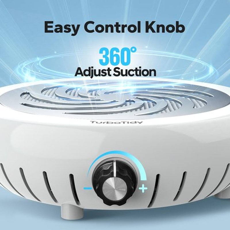 TurboTidy Nail Dust Collector, Nail Stuff with Adjustable Suction, Reusable Filter Nail Vacuum Machine for Acrylic Nails, Gel Nails, Nail Supplies, and Home Salon
