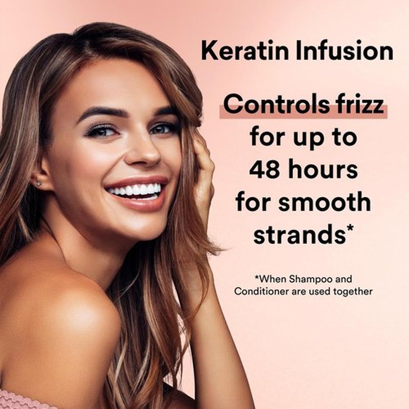Suave Shampoo and Conditioner Set, Keratin Infusion + Almond & Shea Butter – Frizz Control and Moisturizing Hair Care Bundle, 28 Oz Ea (4 Piece Set)