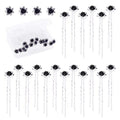 Swpeet 40Pcs Black U-Shaped Crystal Hair Pins Rose Flower Rhinestone Hair Clips Hair Accessories for Bridal Wedding Women Hair Jewelry Accessories, with Storage Bag
