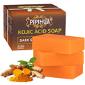 PIPIHUA Kojic Acid Soap - Turmeric Soap with Turmeric & Lemon & Collagen & Hyaluronic Acid & Glutathione