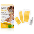 Nad's Wax Strips Kit Natural All Skin Types Wax Hair Removal For Women, 6 Face Wax Strips + 20 Body Wax Strips + 6 Bikini Wax Strips + Post Wax Oil