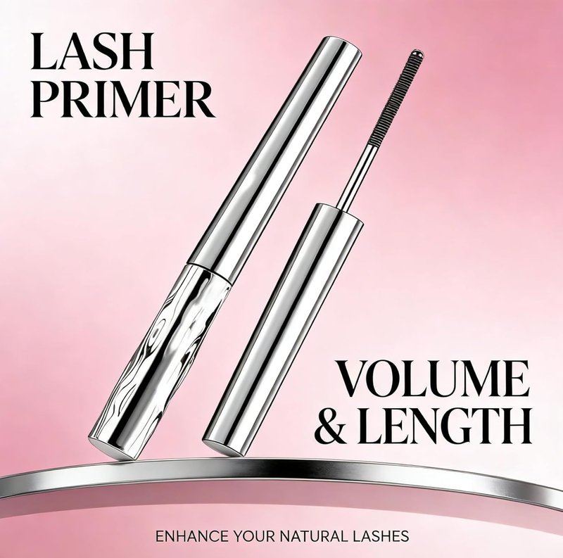 Upgraded Iron Metal Wand Mascara - Waterproof 3D Curling Formula, Long-Lasting & Smudge-Proof | Black