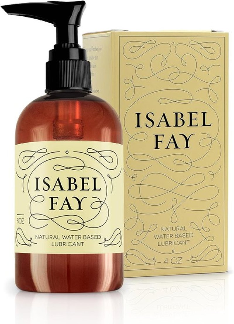 Isabel Fay Natural Water-Based Personal Lubricant - Paraben-Free & Glycerin-Free, 8 oz for Sensitive Skin