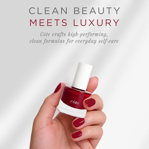Cote Beauty’s Warm Rich Berry Natural Nail Polish, Luxurious, Creamy Finish, Long Lasting Nail Polish Chip-Resistant, Vegan & Cruelty-Free, Complements All Skin Tones, 0.27 Fl Oz