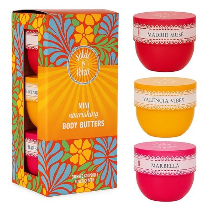 Solo en Ibiza Body Butter Gift Set, Madrid Muse, Valencia Vibes, Marbella, 3 Piece Collection