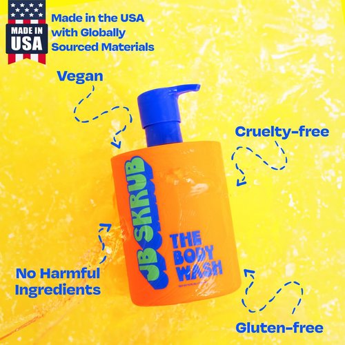 JB SKRUB Boys Body Wash - pH-Balanced Citrus Foaming Cleanser for Kids & Teens | 14 oz.